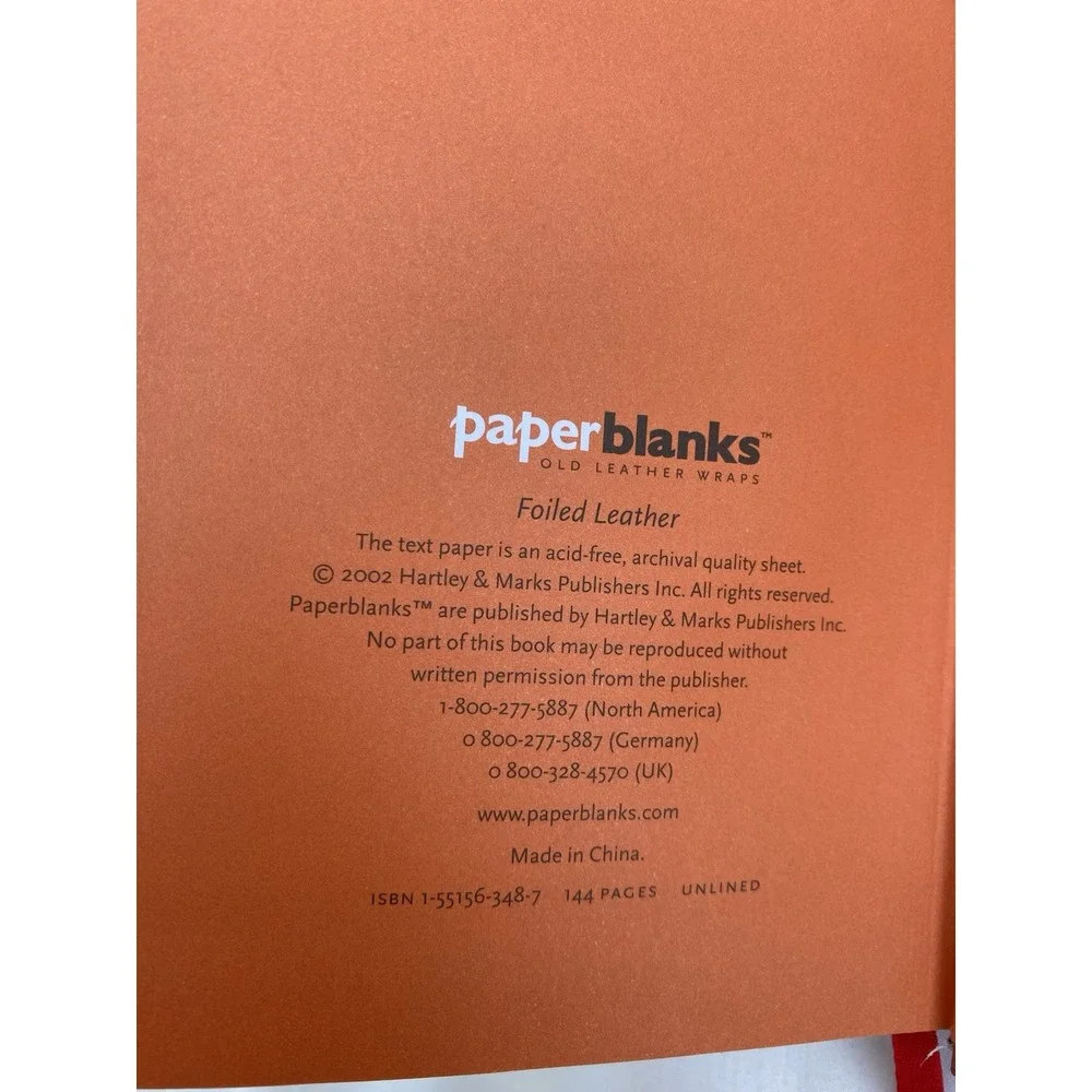 Paper Blanks Leather Wrap Journal Foiled Leather Notebook Hard Cover